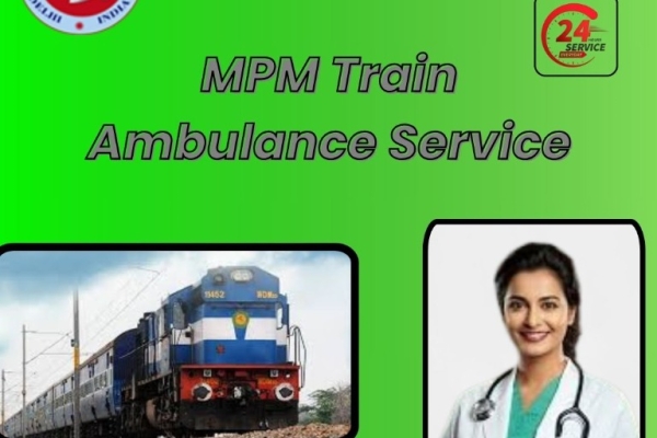 MPM Train Ambulance in Varanasi transfers with cleanliness