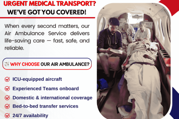 The Greatest and Most Valuable Source, Tridev Air Ambulance Services in Patna, Is Maintained