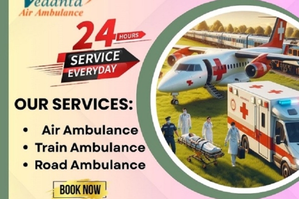 Pick Vedanta Air Ambulance Service in Gorakhpur with Latest Medical Equipment at Lowest Rate