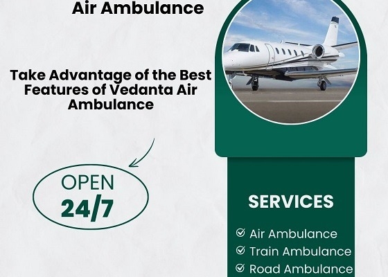 Vedanta Air Ambulance Service in Dibrugarh for Secure and Wonderful Patient Shifting Service