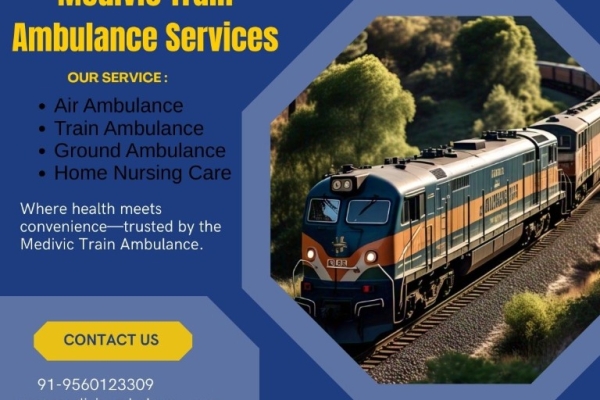 Medivic Train Ambulance in Mumbai ensures that every journey is comfortable and safe
