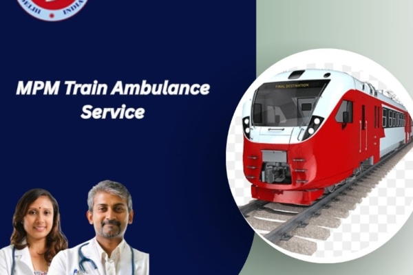 Book MPM Train Ambulance Services in Gorakhpur with Life-Saving Ventilator Setup