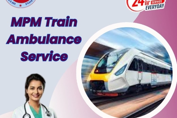 Use the high-tech MPM Train Ambulance Services in Raipur with modern Ventilator Features