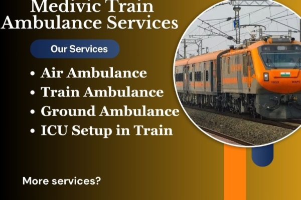 Reliable Train Ambulance by Medivic provides pleasant transportation with a crew in Kolkata