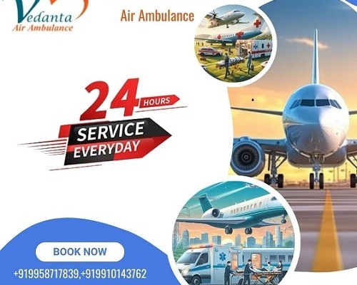 Vedanta Air Ambulance Service in Bhopal with Top-grade Medical Equipment at Lowest Price