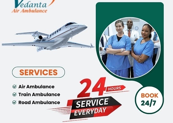 Get Vedanta Air Ambulance Service in Siliguri with The Latest Ventilator Setup at The Lowest Price