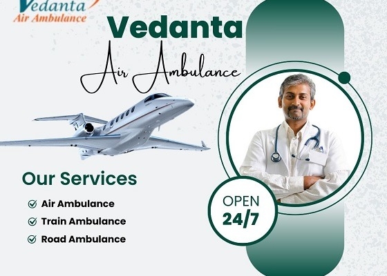 Hire Vedanta Air Ambulance Service in Jamshedpur with Modern ICU Facility at Lowest Price