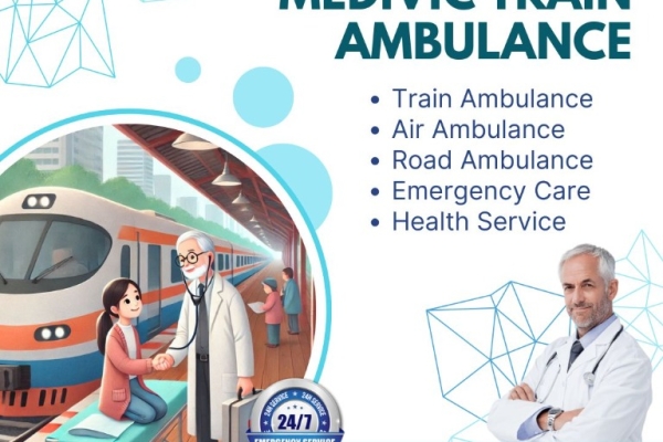 Medivic Train Ambulance in Mumbai provides transportation with all the necessary preparations