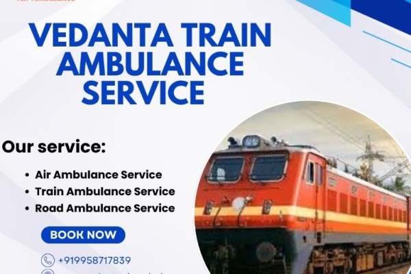 Select risk-free Vedanta Train Ambulance in Pune with the best modern ICU setup