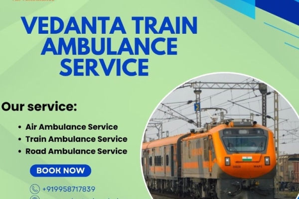 Use the Hoopla Free Vedanta Train Ambulance in Bhopal, with the best modern facilities