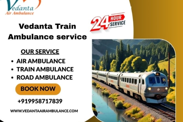 Vedanta Train Ambulance in Ernakulam is fully equipped to carry out immediate patient transfer