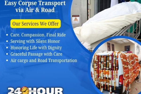 Booking Medivic Corpse Transportation in Patna is Available at a Lower Rate with Advanced Amenities