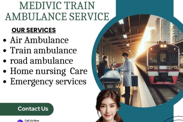 Medivic Train Ambulance in Ranchi provides the best possible comfort at every stage
