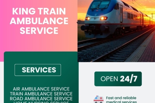Safe travel and immediate patient care provided by King Train Ambulance in Ranchi