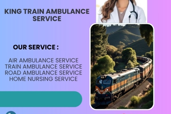 King Train Ambulance in Bhopal manages long distance travel of patients proficiently and nicely