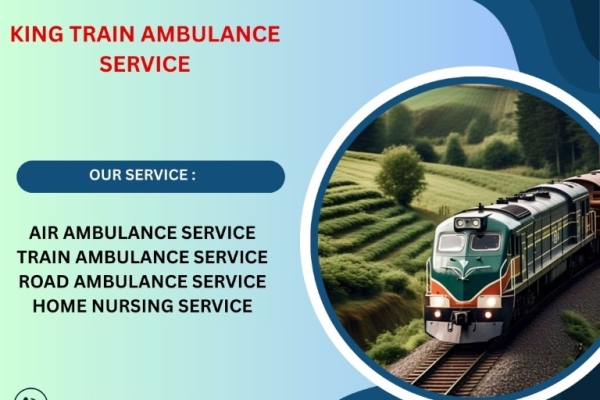 King Train Ambulance in Delhi has a well-cleaned medical area and well arrangements facilities inside