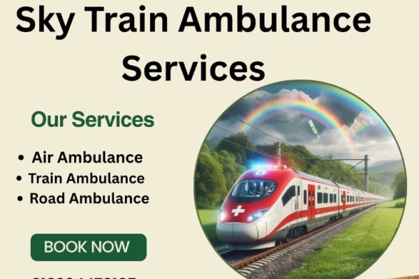Book Sky Train Ambulance Services in Silchar under the supervision of expert doctors and paramedical team