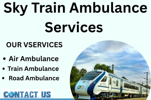 Choose Sky Train Ambulance Services in Jamsedpur with a high-tech medical setup