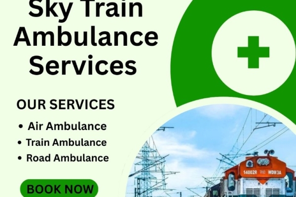 Now book the most reliable Sky Train Ambulance service in Gorakhpur which has a team of skilled doctors and nurses.
