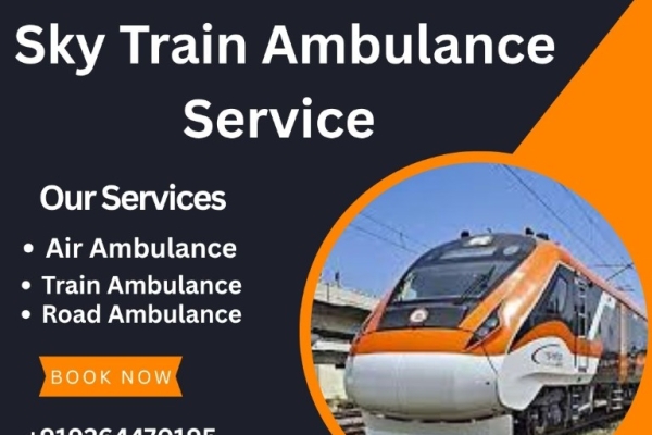 Choose Sky Train Ambulance Services in Silchar to transport your critical patient