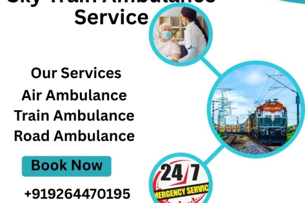 Use Sky Train Ambulance Service with Hi-Tech Medical Facilities in Dibrugarh