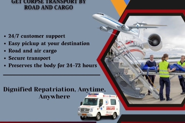 Get Easy Dead Body Transit from Hospital by Air Cargo in Varanasi by Medivic