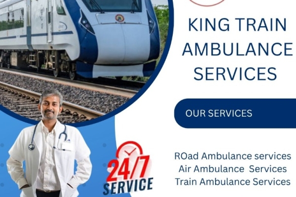 Now Book King Train Ambulance Service in Jamshedpur for Life Care