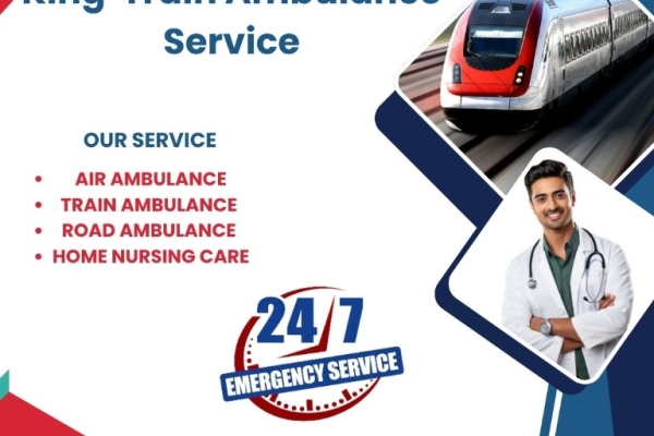 King Train Ambulance Service in Lucknow transports your patient to the hospital quickly.