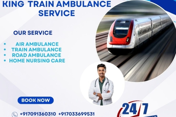 King Train Ambulance Service transfers patients in Varanasi at a very nominal fee.