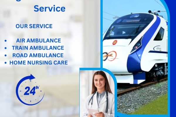 King Train Ambulance Service in Lucknow provides life saving treatment to your patient