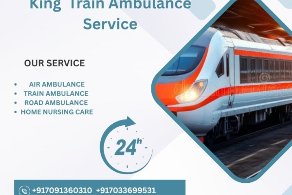 King Train Ambulance Service in Nagpur transports your patient to their destination immediately.