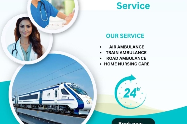 King Train Ambulance Service in Varanasi transports your patient to their destination
