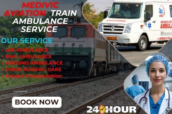 Medivic Aviation Train Ambulance in Delhi Offers Ongoing Care for Patients