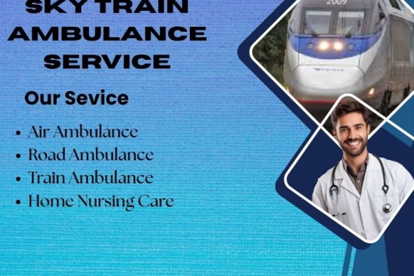 Book Sky Train Ambulance Service in Bokaro for Patient Care