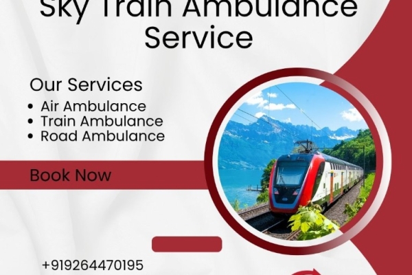 Get the sky train ambulance service in Siliguri for fast patient transfer