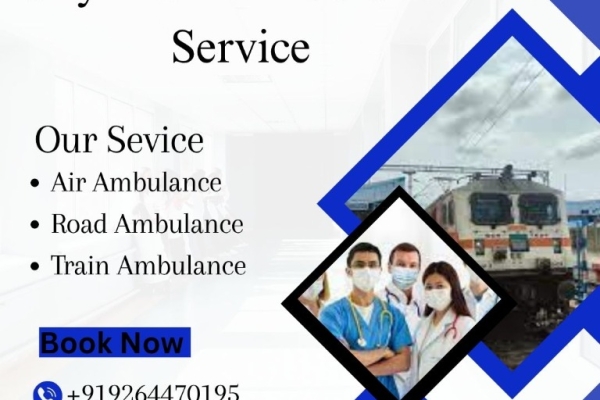Book Sky train Ambulance service in Bhopal without any hassle with the doctor's healthcare team