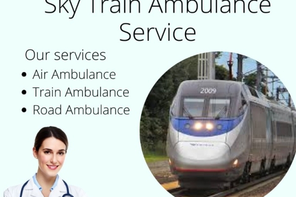 Book Sky Train Ambulance Services in Indore with world class medical facilities at affordable rates