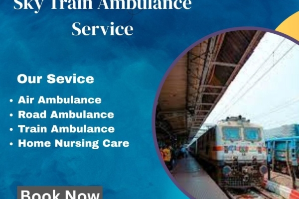 Sky Train Ambulance Services in Bhopal provides its train ambulance service during sensitive inter-city journeys