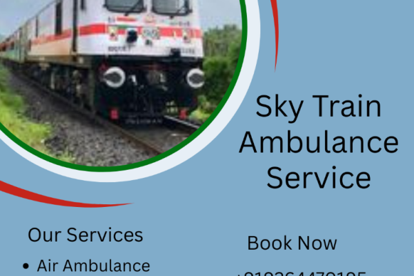 Book Sky Train Ambulance Service in Jamshedpur at Affordable Rates