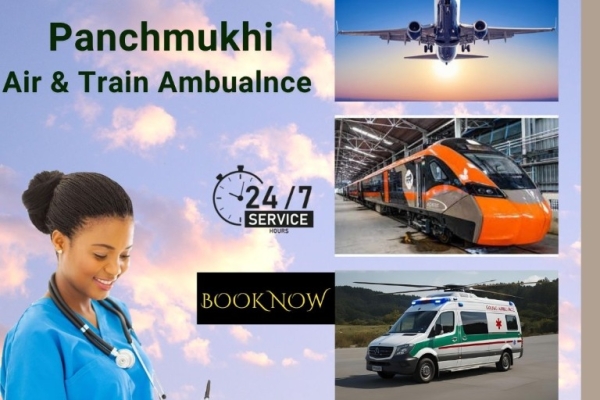 Panchmukhi Train Ambulance Services in Ranchi ensures safe and easy patient transportation.