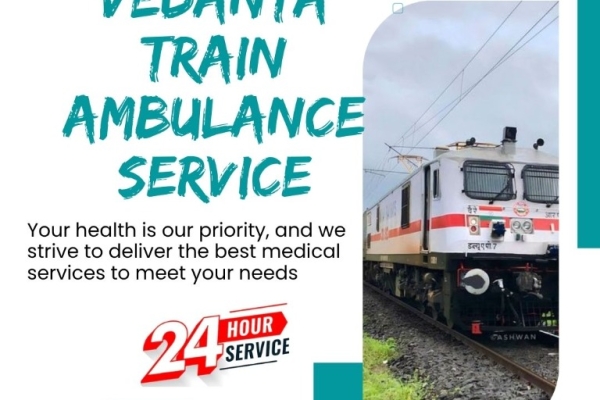 Vedanta Train Ambulance Services in Guwahati offers round-the-clock transfer assistance