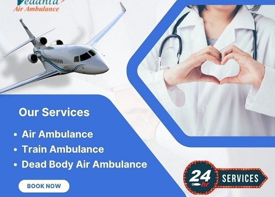 Vedanta Air Ambulance Service in Bhubaneswar for Comfortable Patient Shifting Service