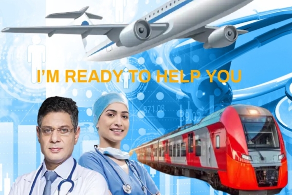 Book the Most Reliable Panchmukhi Train Ambulance Service in Ahmedabad with Ventilator Setup
