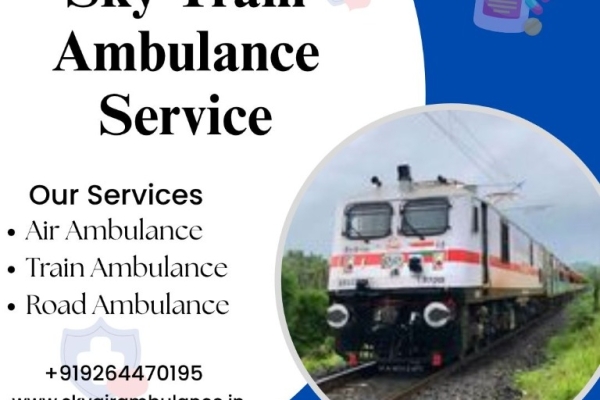 Use Sky Train Ambulance Service with Mini Medical Team in Raipur