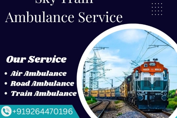 Get Sky Train Ambulance Service in Indore to transport your patient