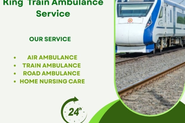 King Train Ambulance Service provides a comfortable transfer facility to patients in Siliguri.