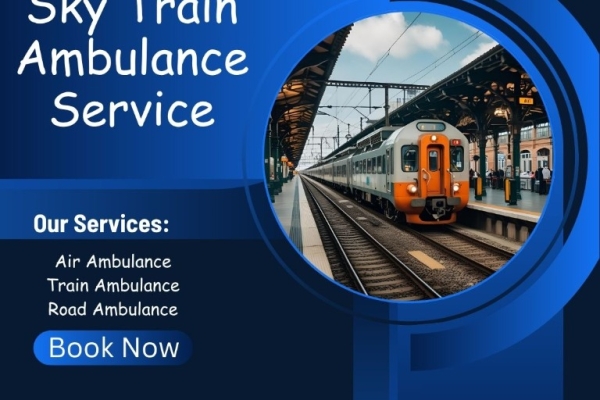 Book Sky Train Ambulance Service in Jamshedpur under the Doctor Assistance Team