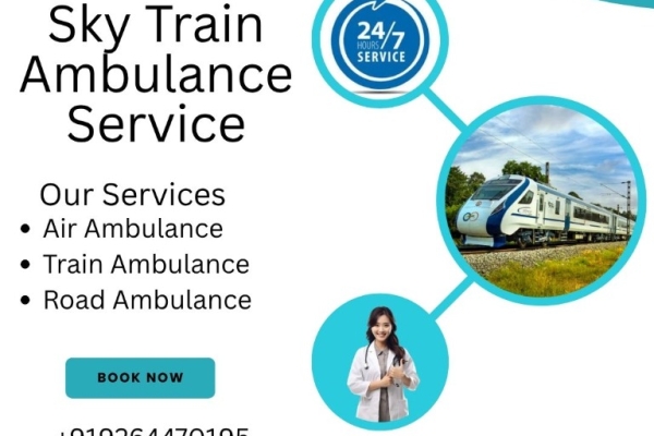 Hire Sky Train Ambulance Service in Varanasi with a hassle-free healthcare team of doctors
