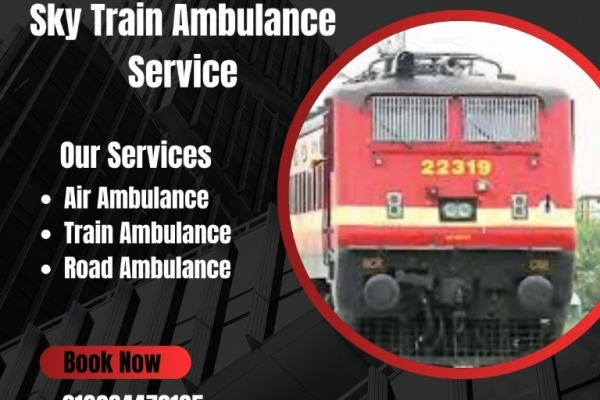 Avail Sky Train Ambulance Service in Silchar with life-saving medical facilities.