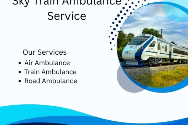 Sky Train Ambulance in Silchar provides Emergency services required during travel